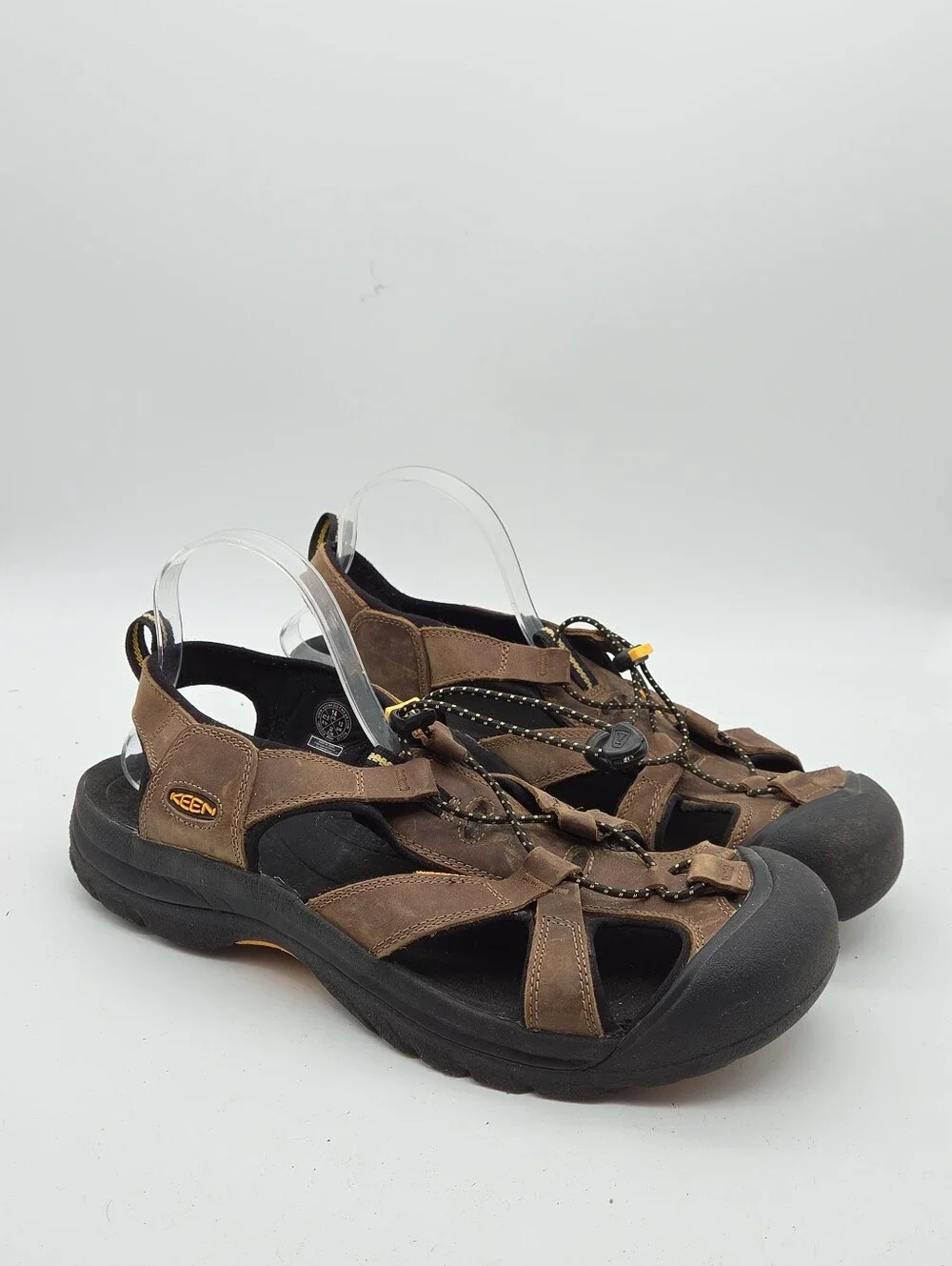 KEEN Waterproof Hiking Sandals Brown Leather Men's Size 14